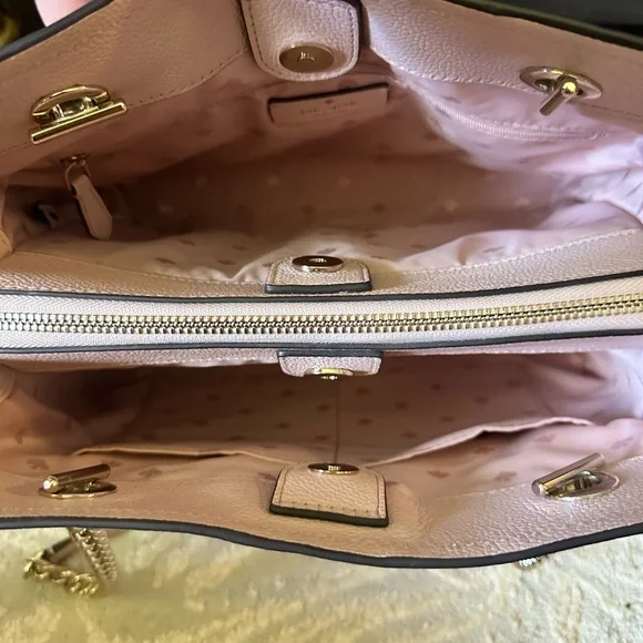 Kate spade pink shorter bag with chains - Picture 3 of 5